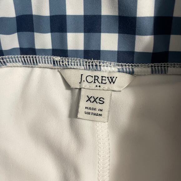 J Crew Factory Womens XXS Active Skort Skirt Blue White Gingham Plaid BO970 - Picture 3 of 9